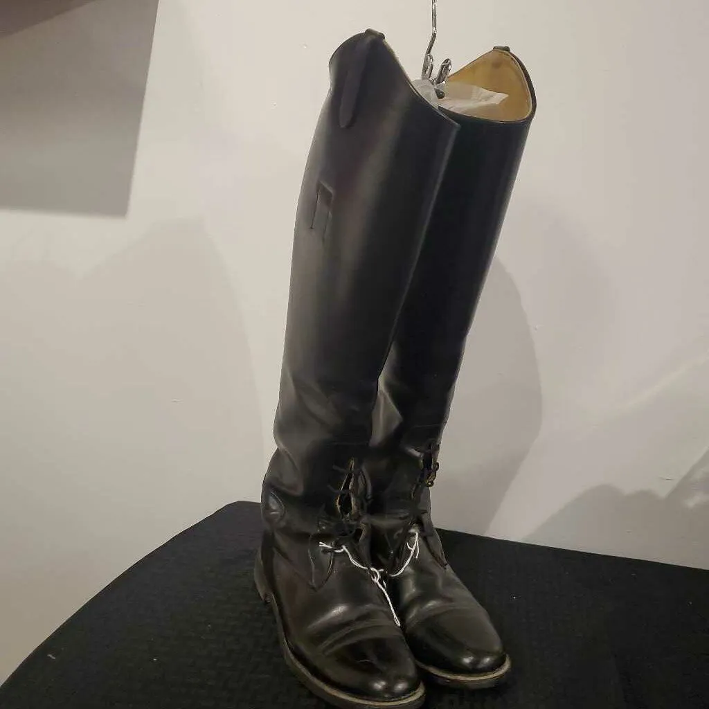 Black Tall Lace up Boots 7 1/2