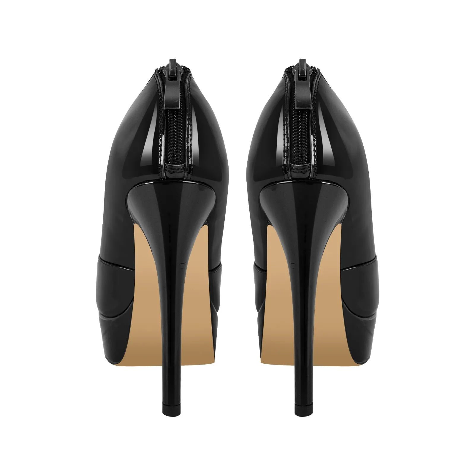 Bow Platform Back Zipper Stiletto Ankle Boots