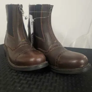 Brown Zip Boots 6
