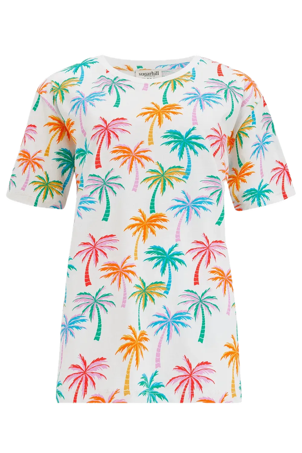 Camiseta Sugarhill Kinsley Relaxed Multi Rainbow Palms