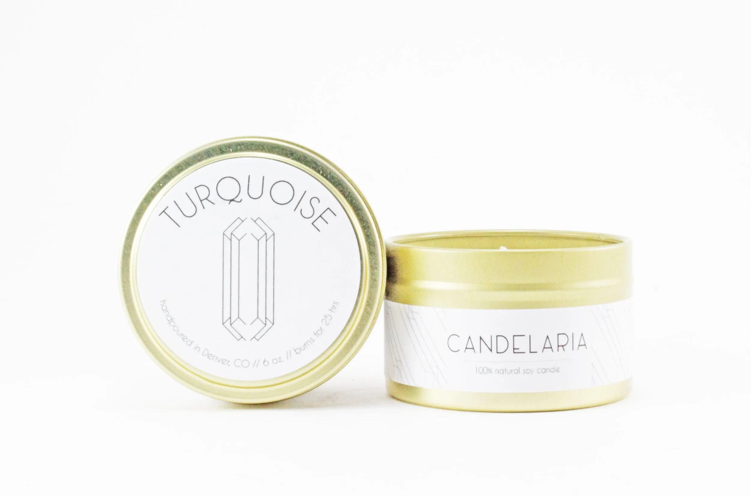 Candelaria Gold Tin Candles
