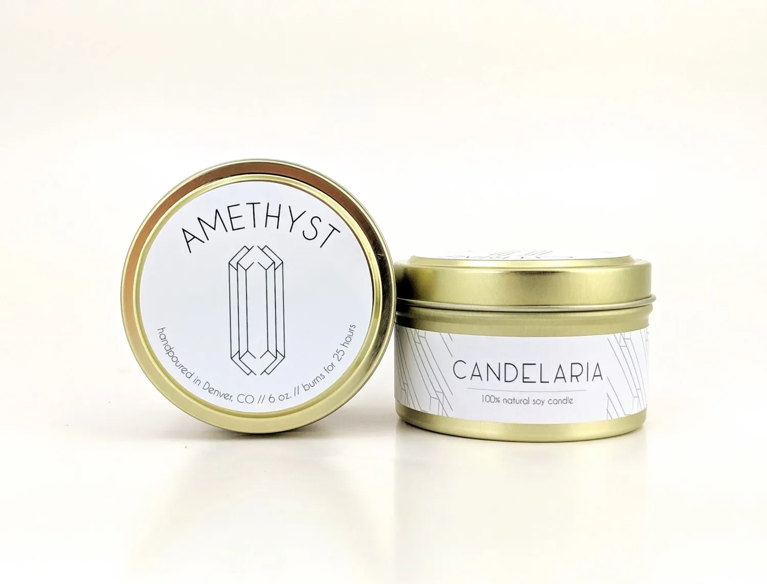 Candelaria Gold Tin Candles