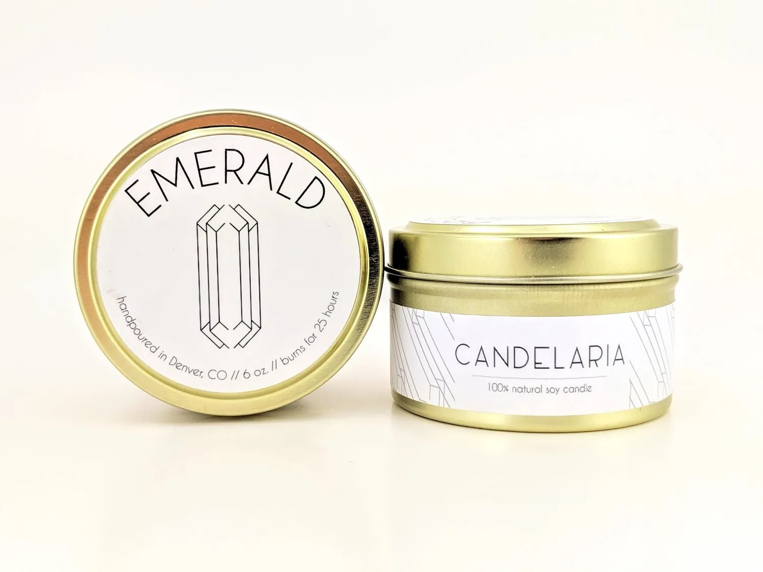 Candelaria Gold Tin Candles