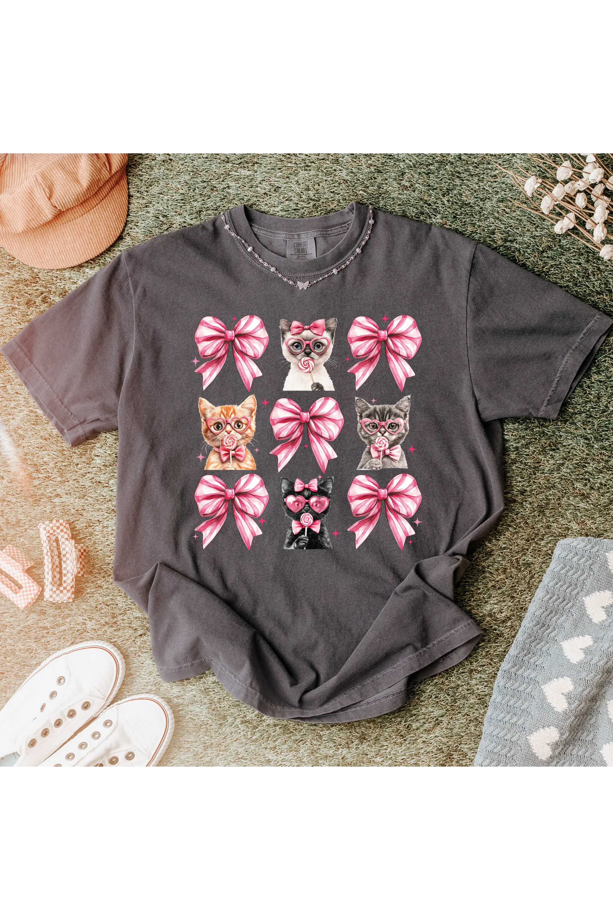 Cat Bows Comfort Colors T-Shirt
