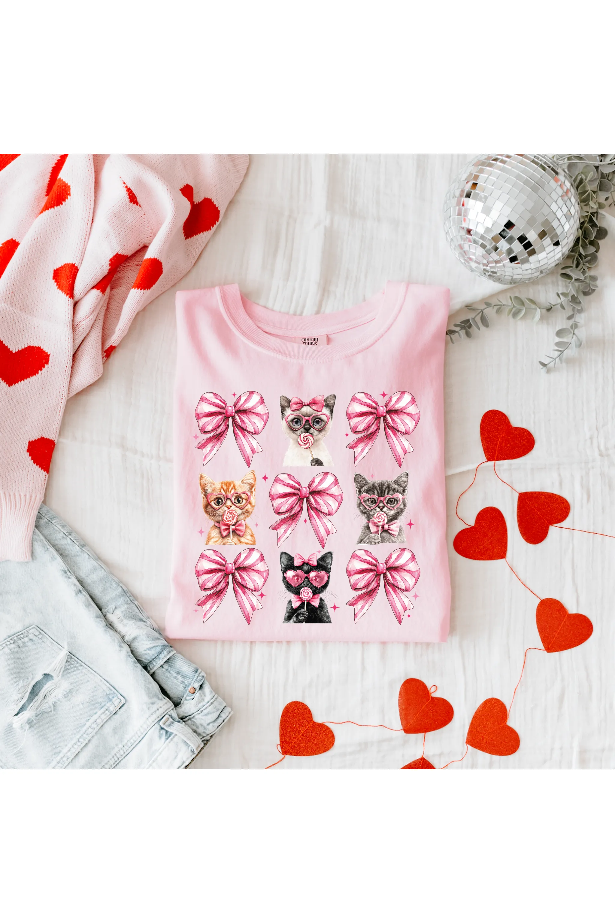 Cat Bows Comfort Colors T-Shirt