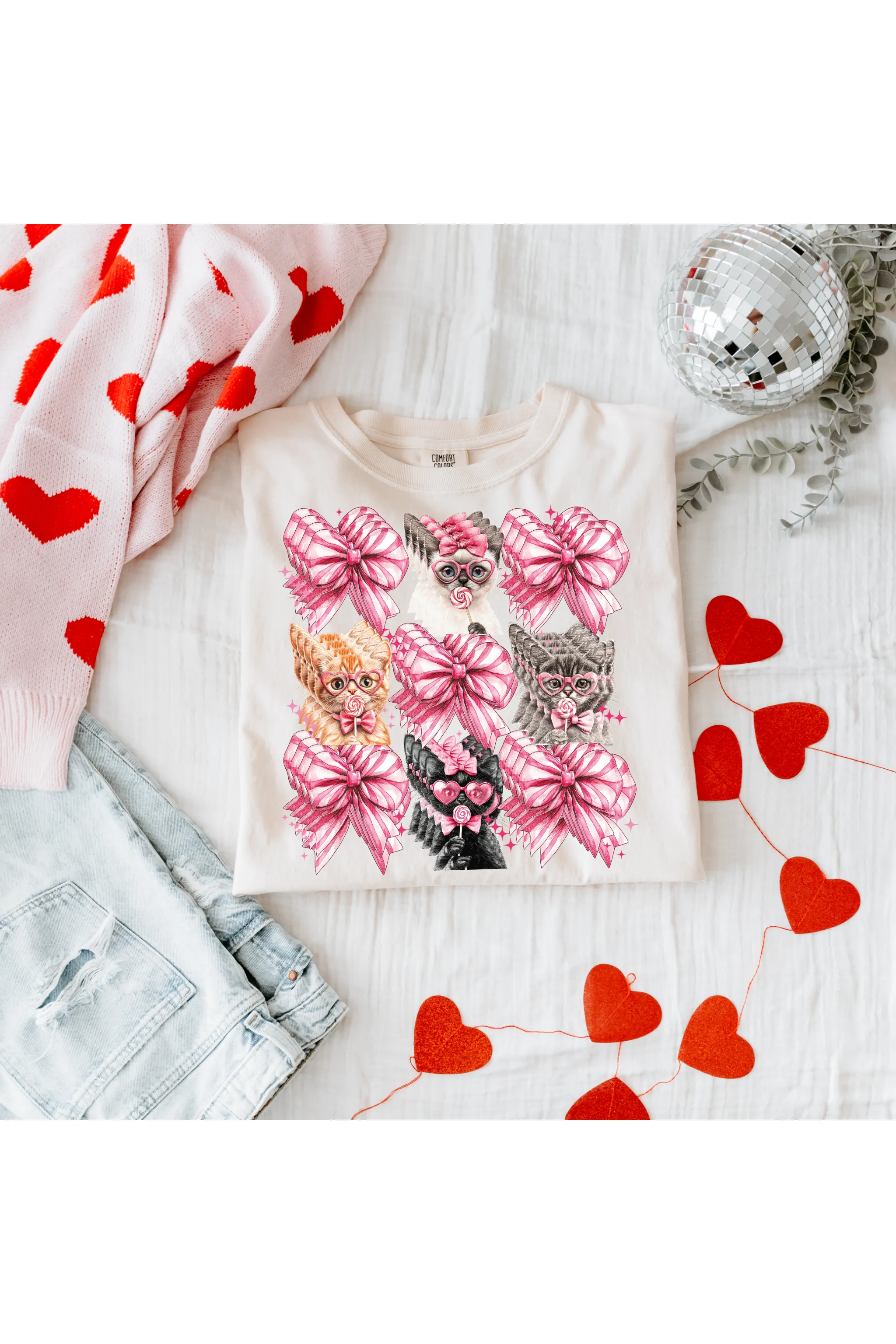 Cat Bows Comfort Colors T-Shirt