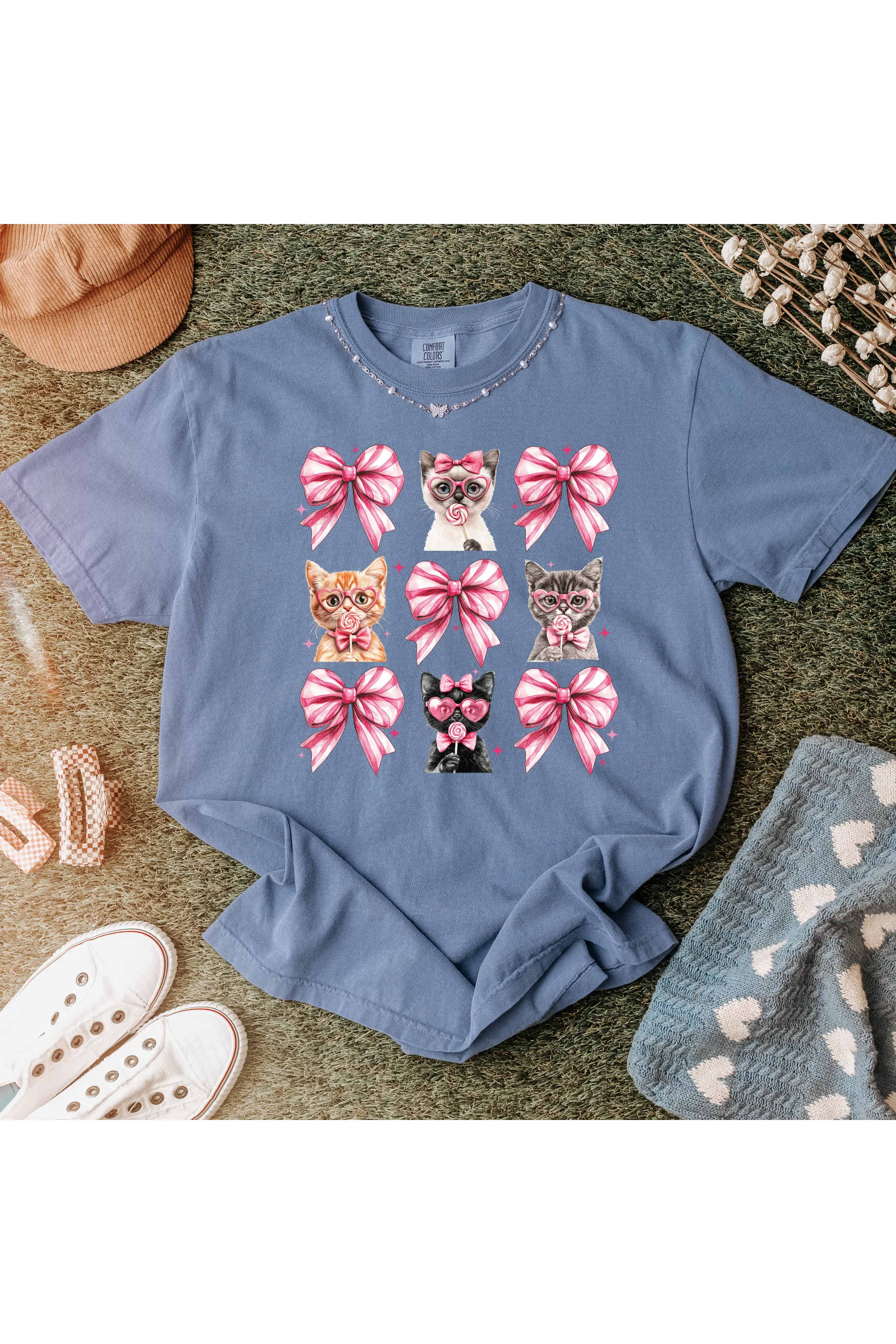 Cat Bows Comfort Colors T-Shirt