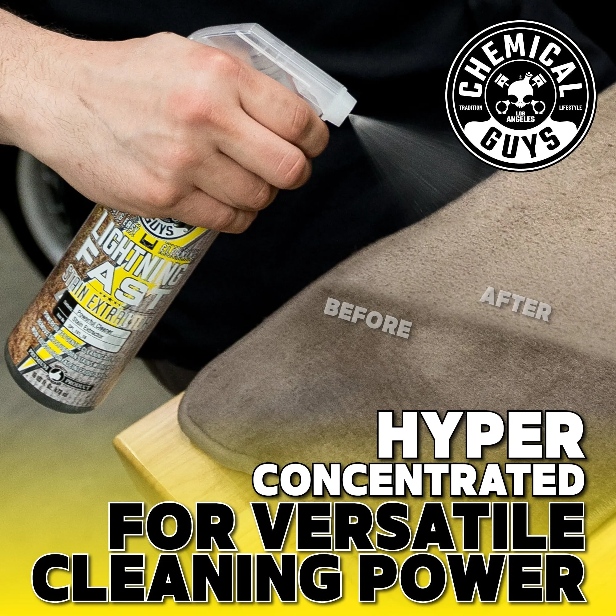 Chemical Guys Lightning Fast Carpet & Upholstery Stain Extractor, SPI191, 16 oz