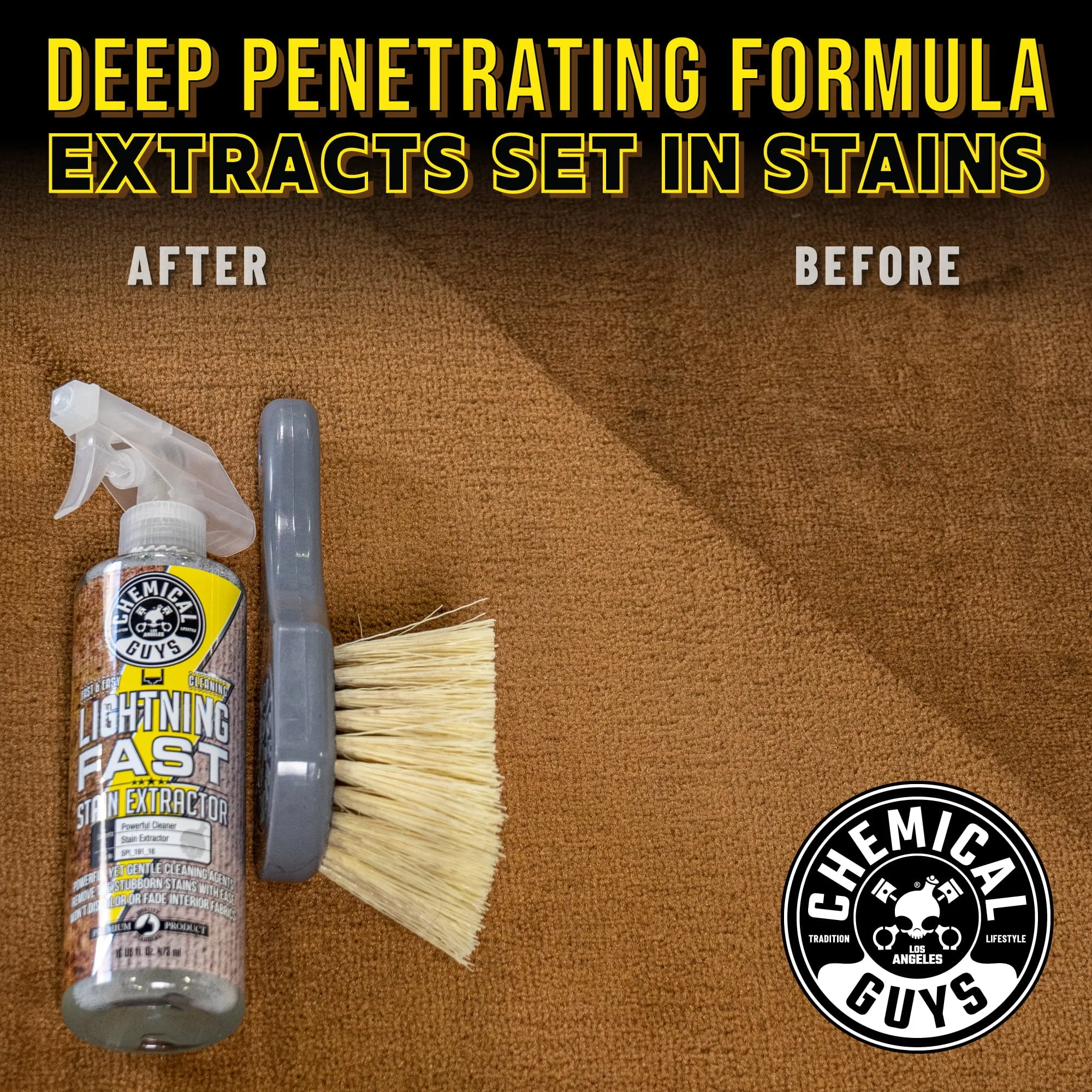 Chemical Guys Lightning Fast Carpet & Upholstery Stain Extractor, SPI191, 16 oz