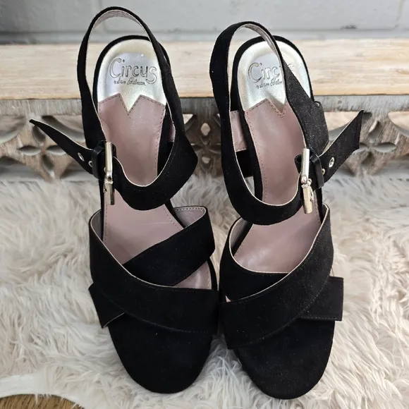 Circus by Sam Edelman Black Velvet Maria Pump size 8.5