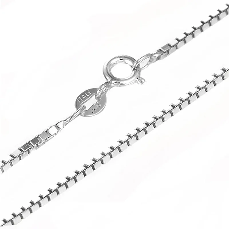 Classic Sterling silver Princess Cut Created White Diamond Pendant Necklace