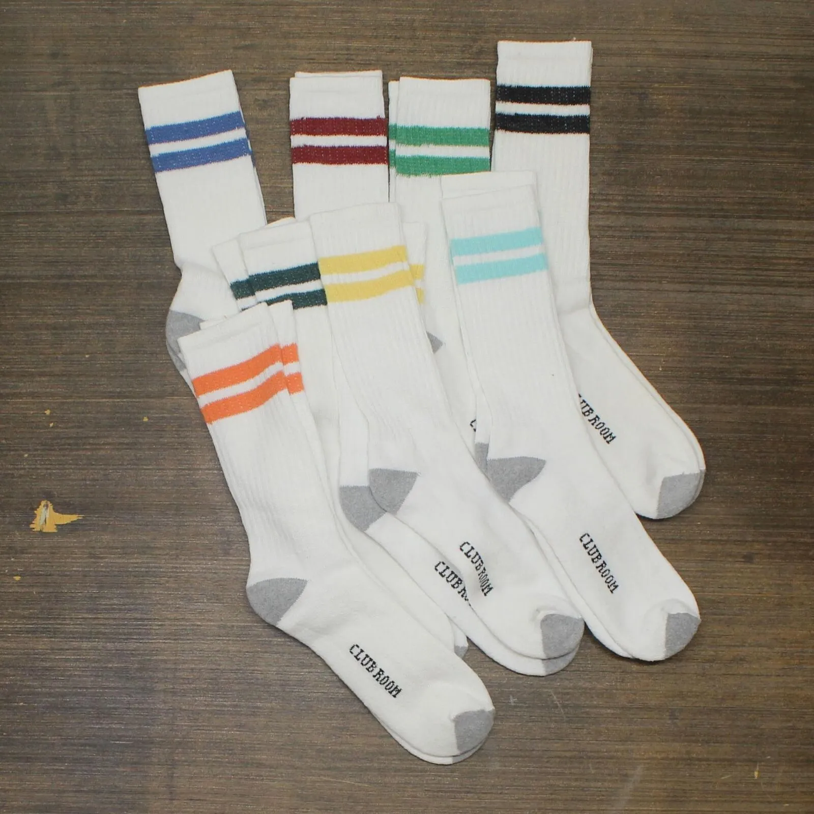 Club Room Men's 8-Pk. Stripe Crew Socks 100137387 White Multi 10-13