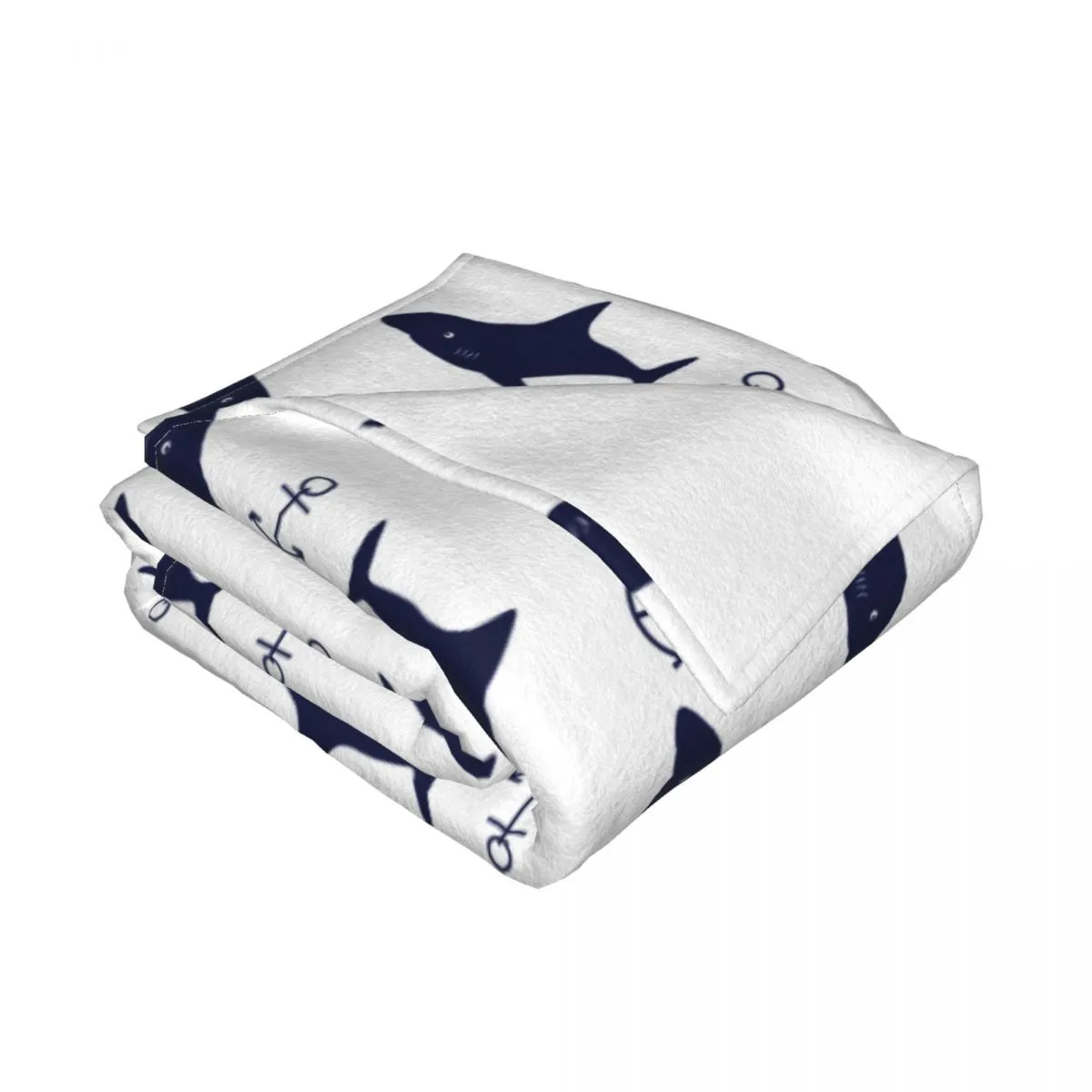 Comfy Sofa Blanket: Sharks & Anchor Print