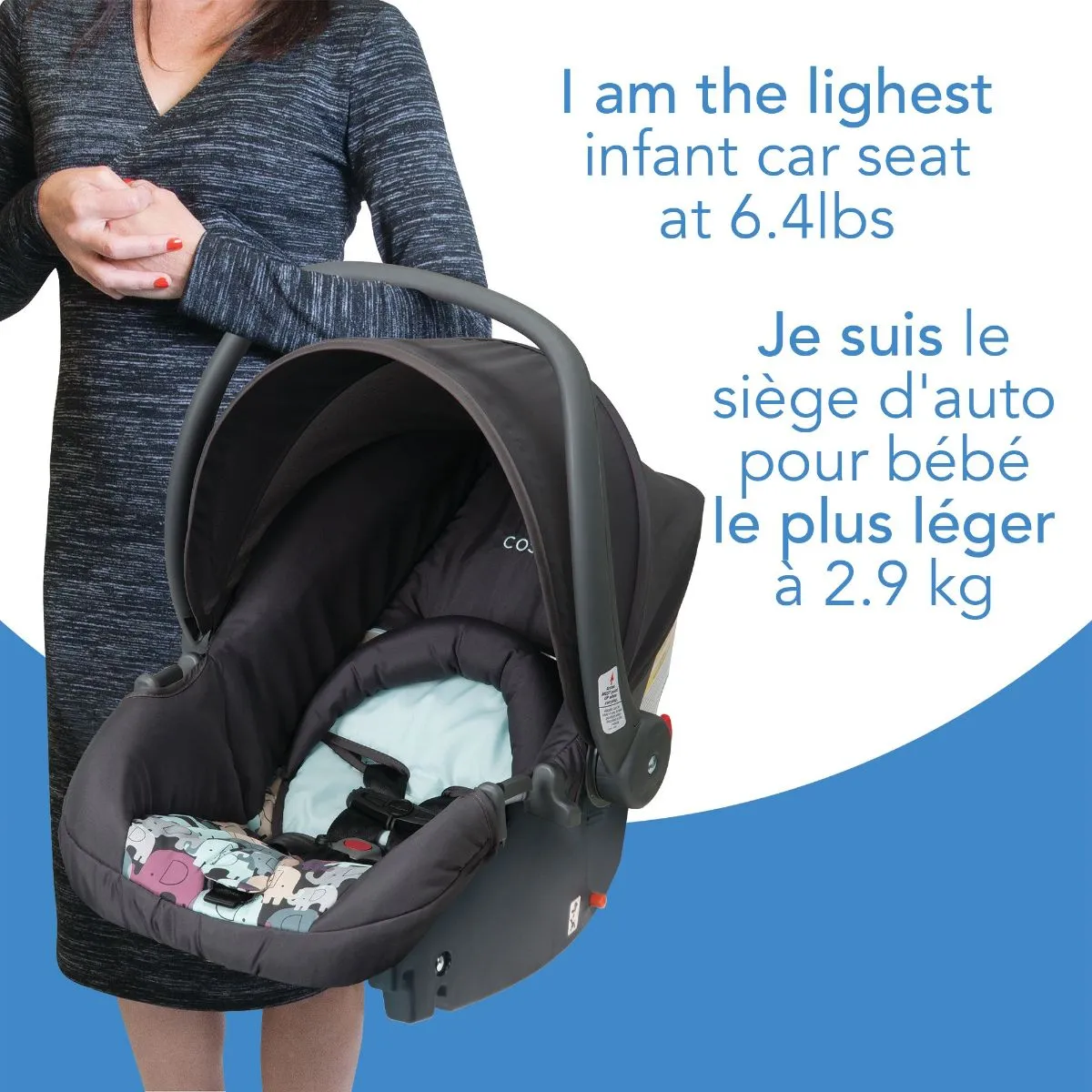 Cosco Light N Comfy Infant Car Seat- Elephant
