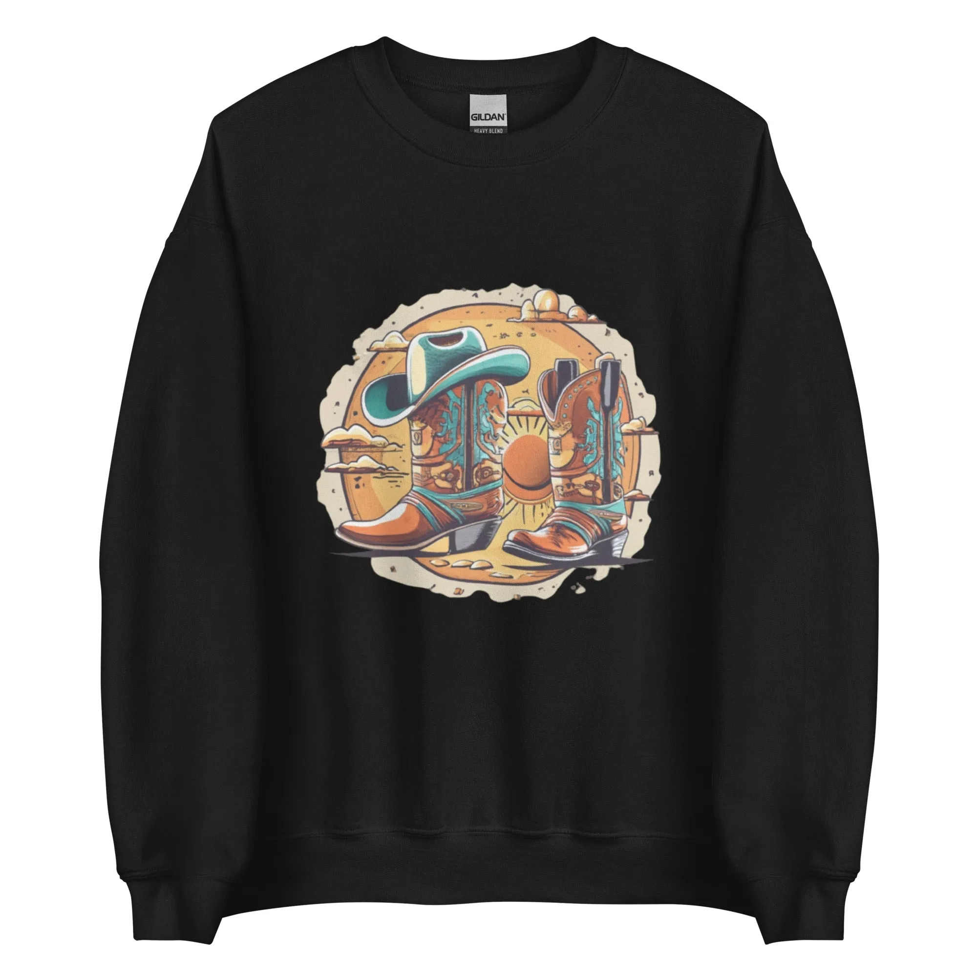 Cowboy Hat N Boots Men's Sweatshirt (sizes up to 5x)