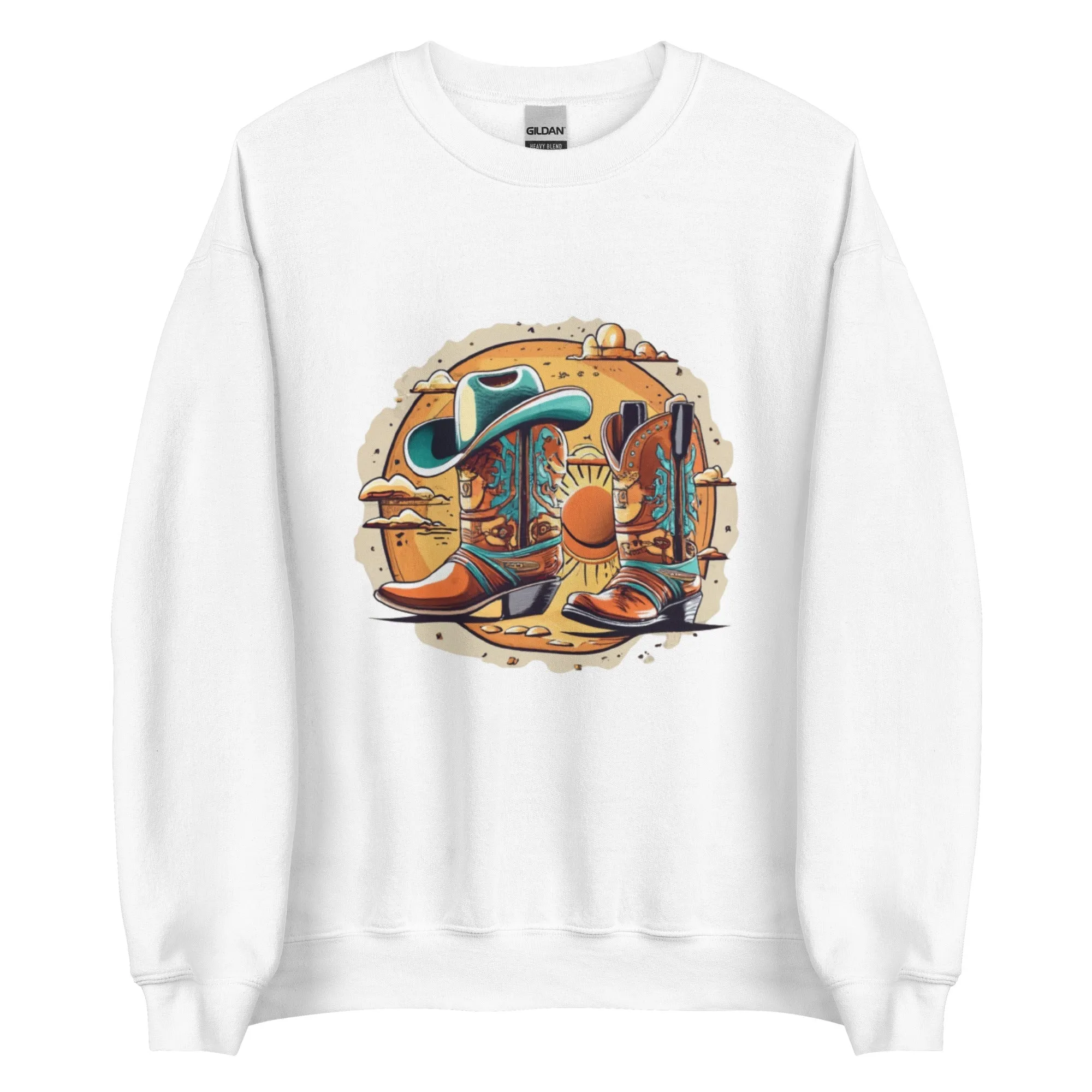Cowboy Hat N Boots Men's Sweatshirt (sizes up to 5x)