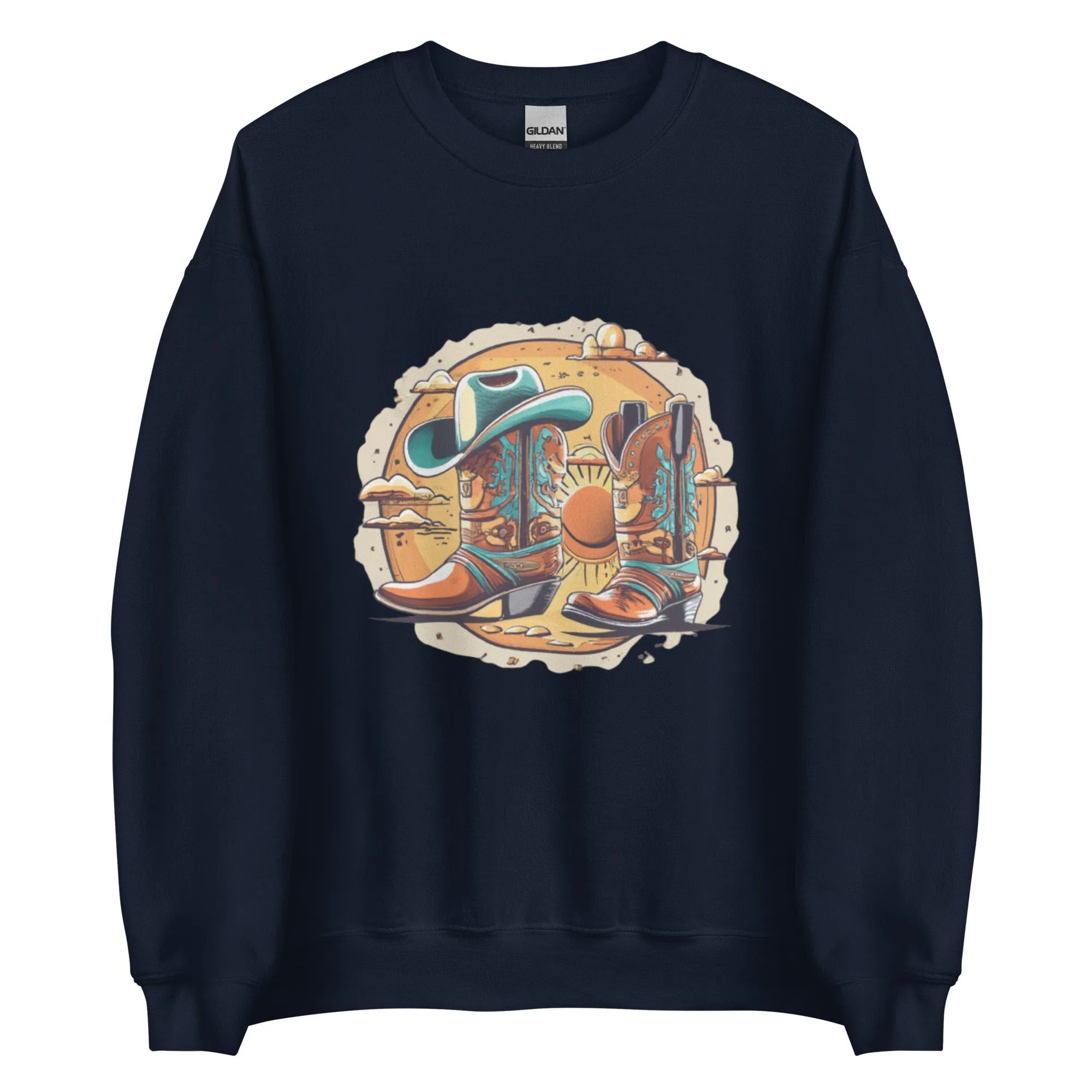Cowboy Hat N Boots Men's Sweatshirt (sizes up to 5x)