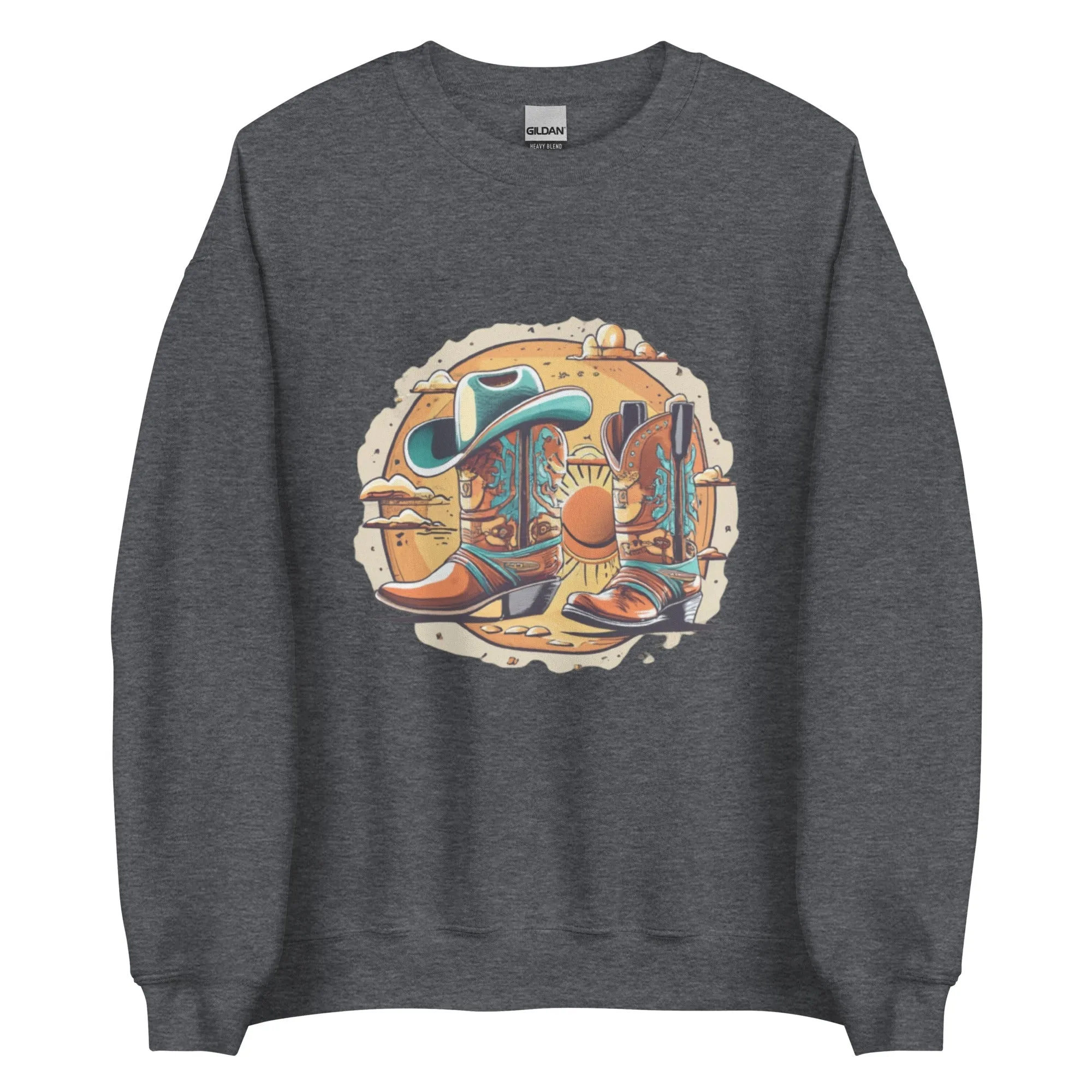 Cowboy Hat N Boots Men's Sweatshirt (sizes up to 5x)