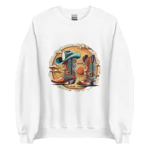 Cowboy Hat N Boots Men's Sweatshirt (sizes up to 5x)