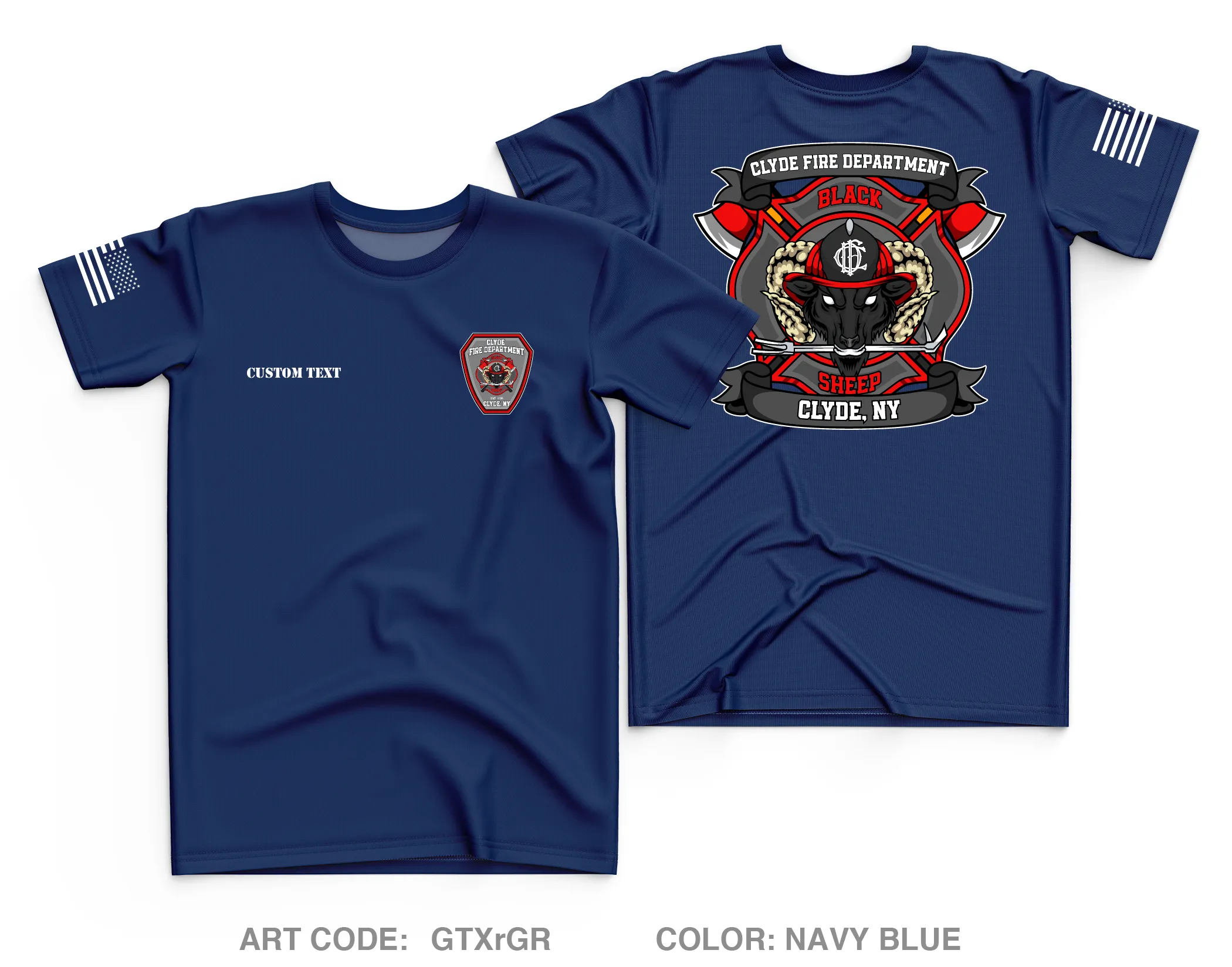 CUSTOM Clyde Fire Department Core Men's SS Performance Tee - GTXrGR