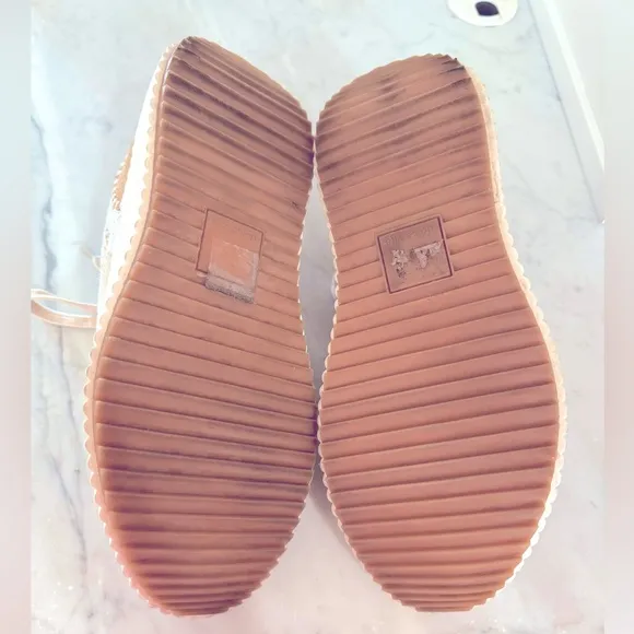 DOLCE VITA Brown Tan Multi Knit Platform Sneaker