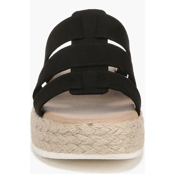 Dr. Scholl's Electric Platform Wedge Sandal, Cushioned, Black/Tan, Size 8, NWT