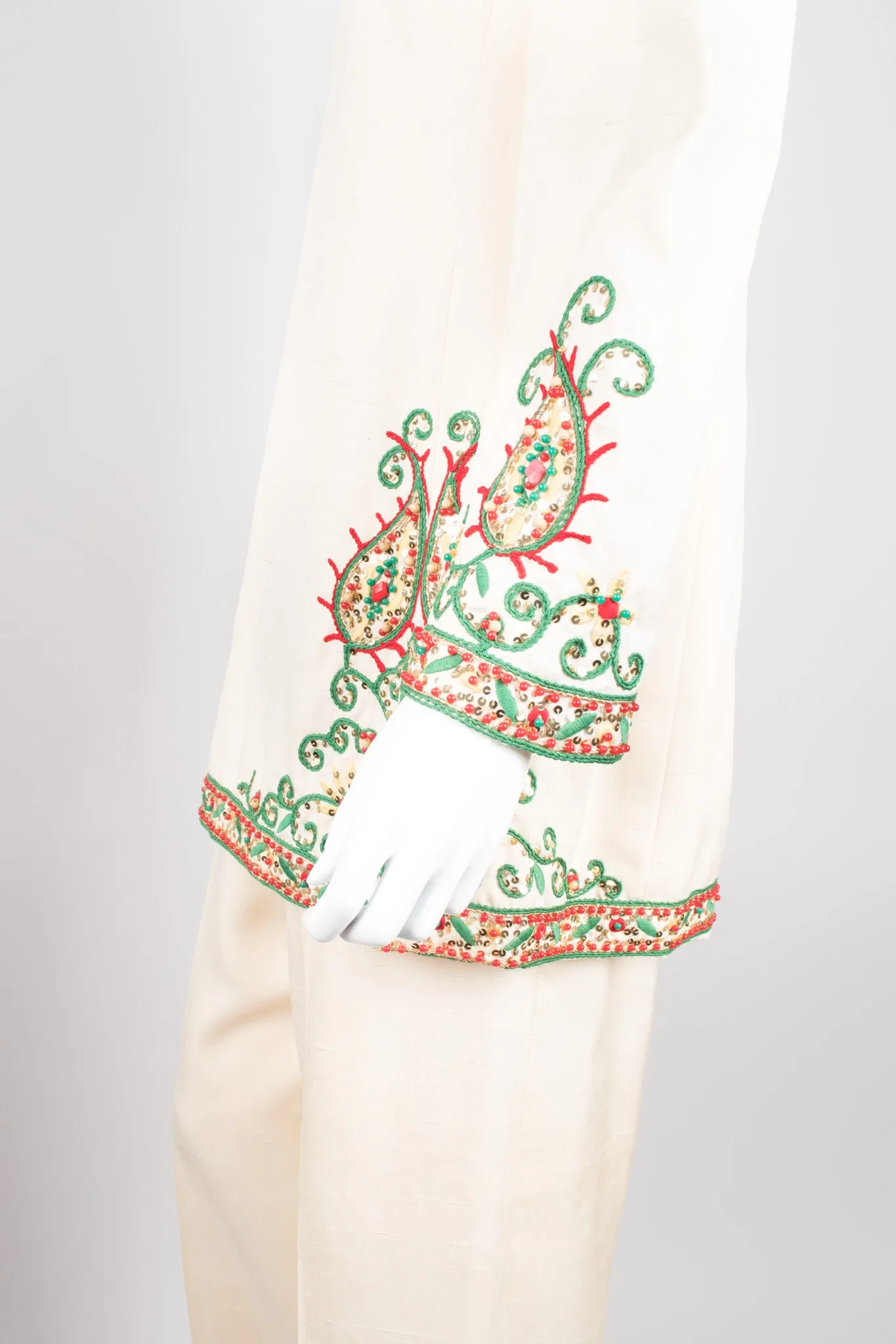 Embellished Silk Tunic & Pant Set