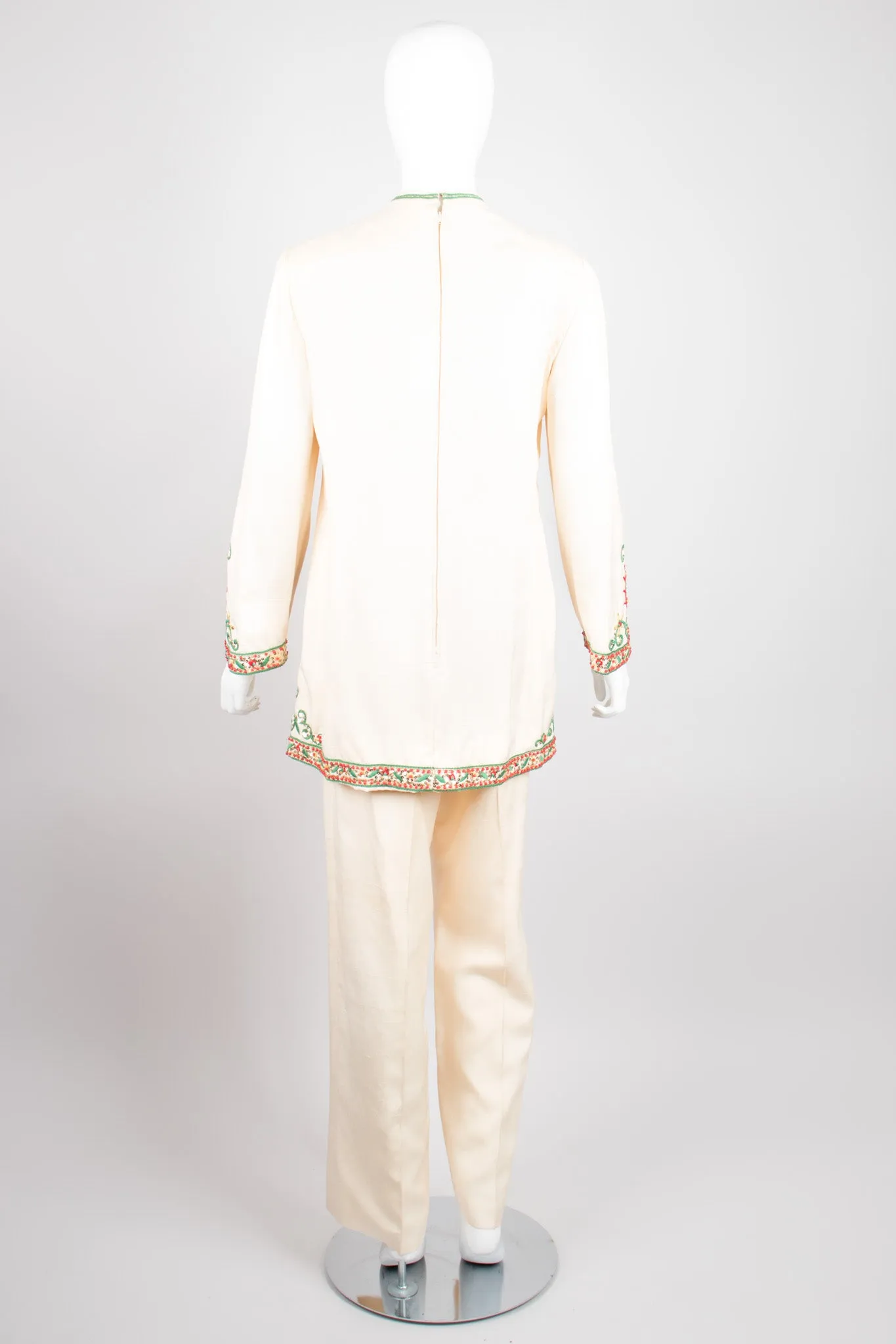 Embellished Silk Tunic & Pant Set