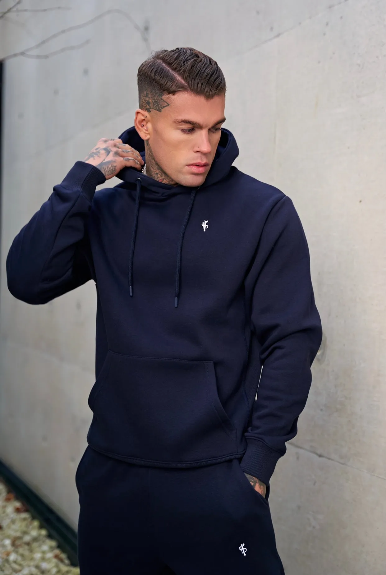 Father Sons Navy Relaxed Fit Rib Panel Bottoms - FSH724