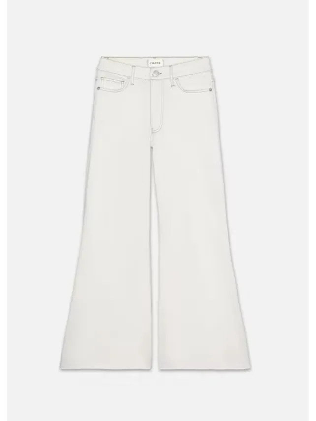 Frame Le Palazzo Crop in Au Natural Clean