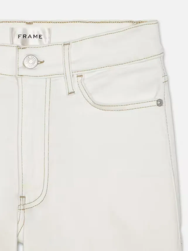 Frame Le Palazzo Crop in Au Natural Clean