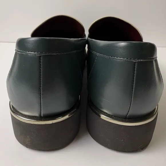 Franco Sarto Carolynn Tassel Loafer Dark Green and Cream Size 9.5