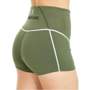 Free People Movement You’re A Peach Shortie Bike Shorts in Green Size M