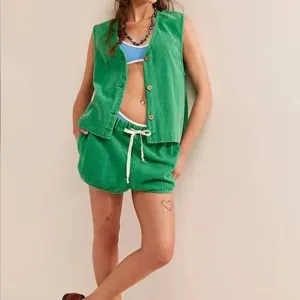 Free People So Fresh Vest Set Size Xs NWOT