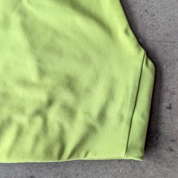 Girlfriend Collective Lime Green Topanga Halter Bra small crop top