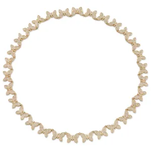 Gold & Diamond Butterfly Eternity Necklace
