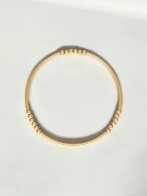 Gold Bar Beaded Bracelet - 14k Gold Filled