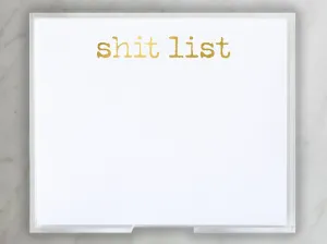 Gold Foil Luxe Shit List