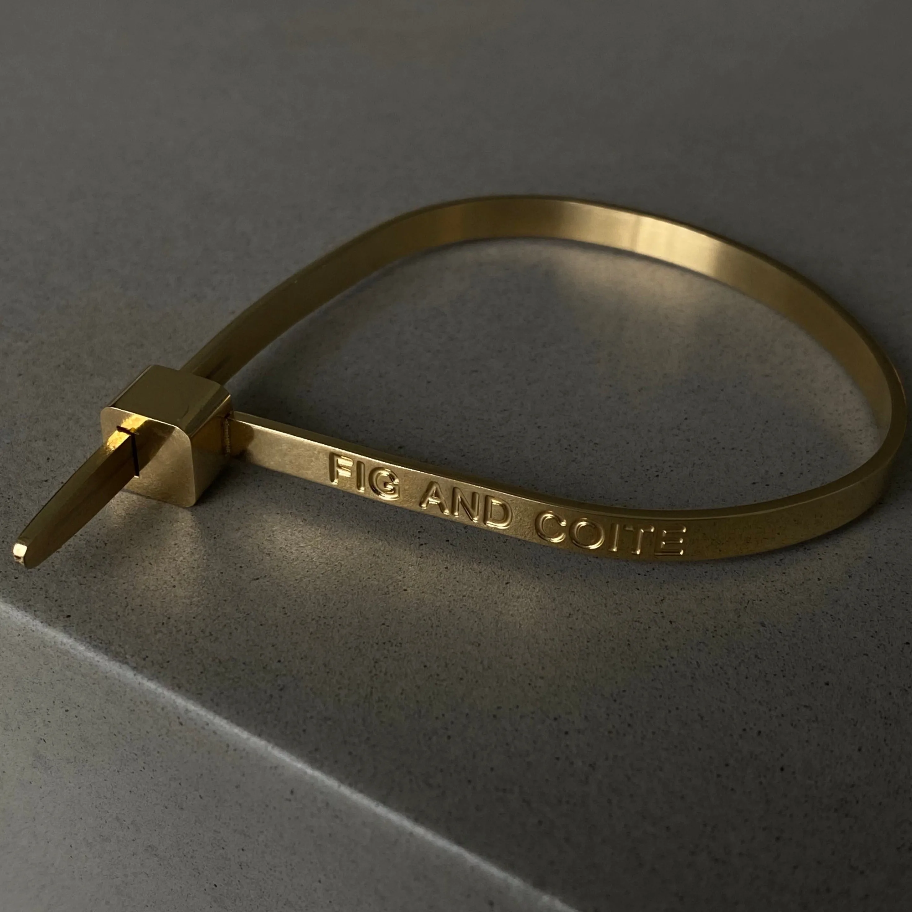 Gold ZipTie Bracelet