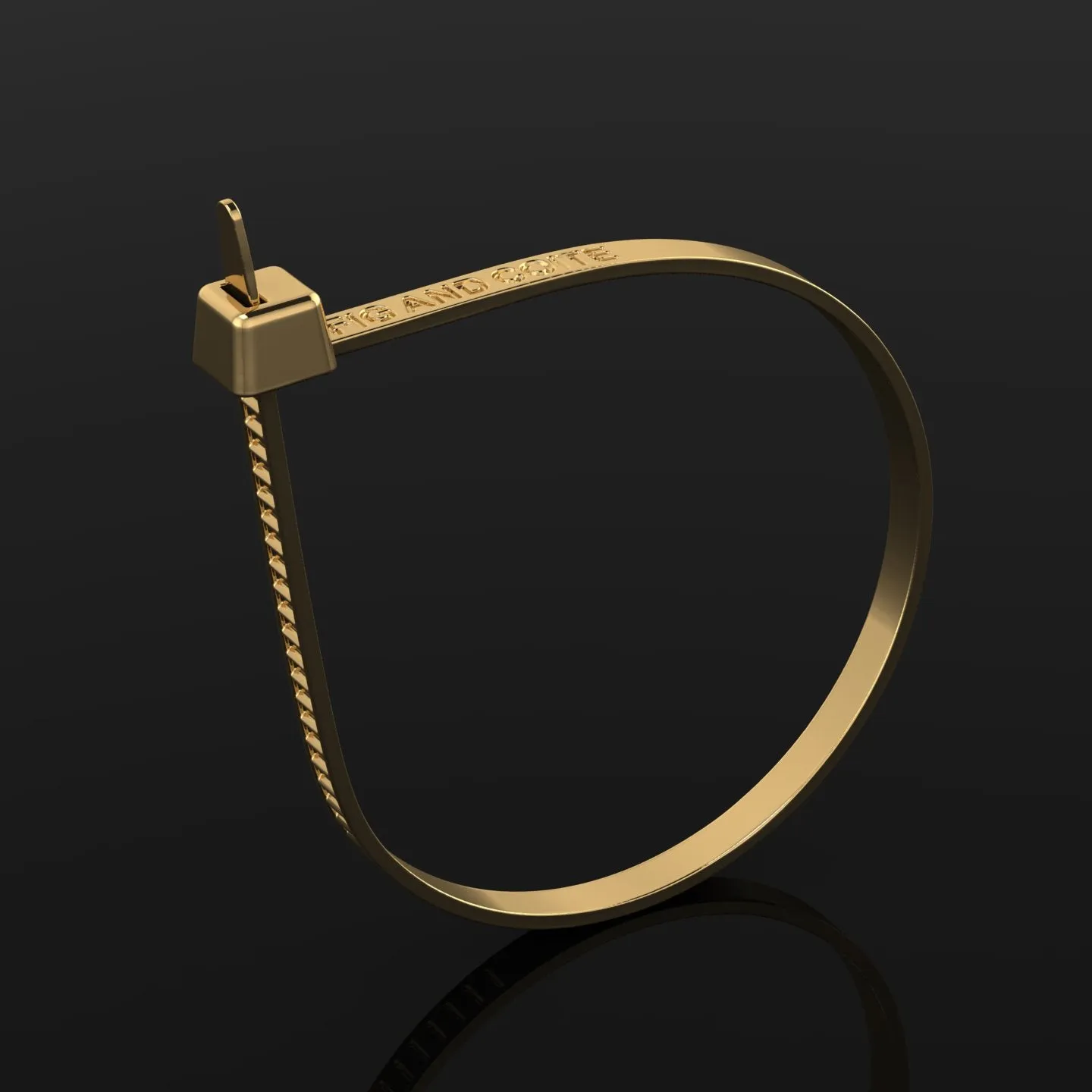 Gold ZipTie Bracelet