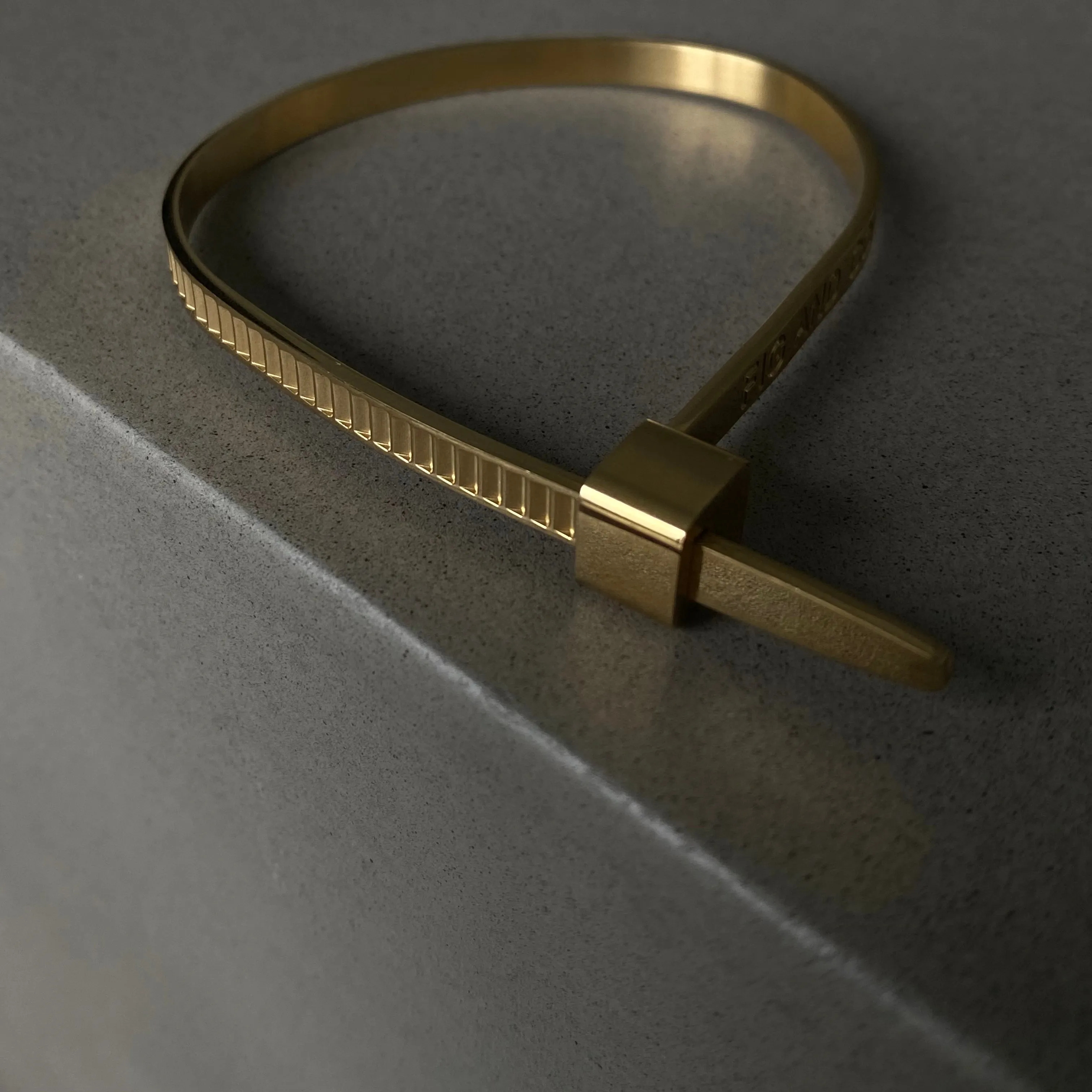 Gold ZipTie Bracelet