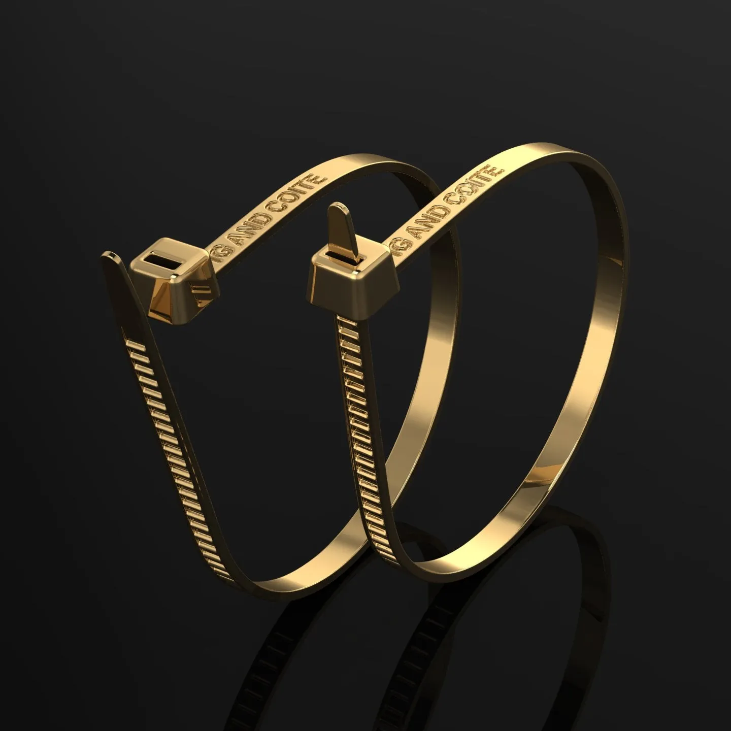 Gold ZipTie Bracelet