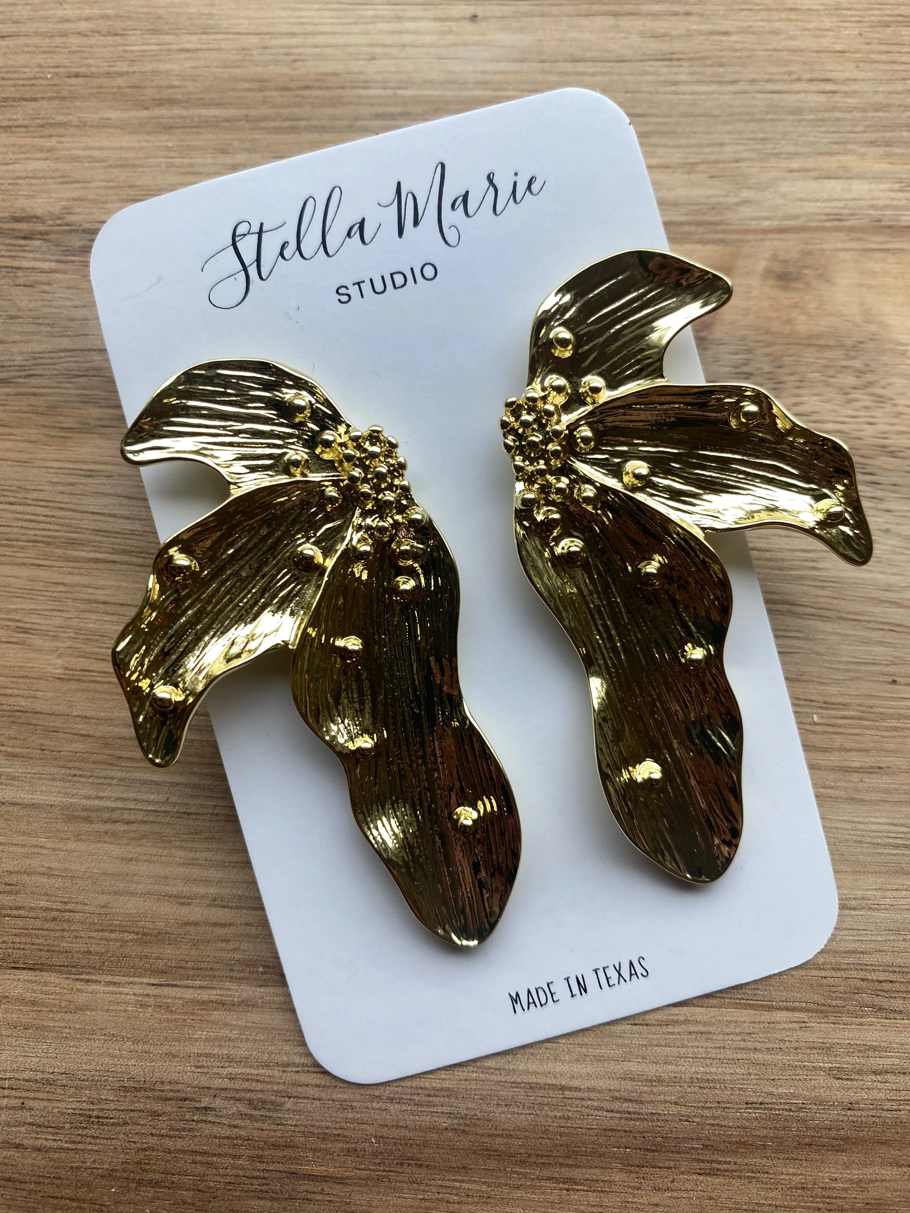 Golden Flower Earrings