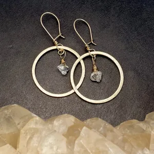 Herkimer Diamond Sun Hoops :: Made to Order