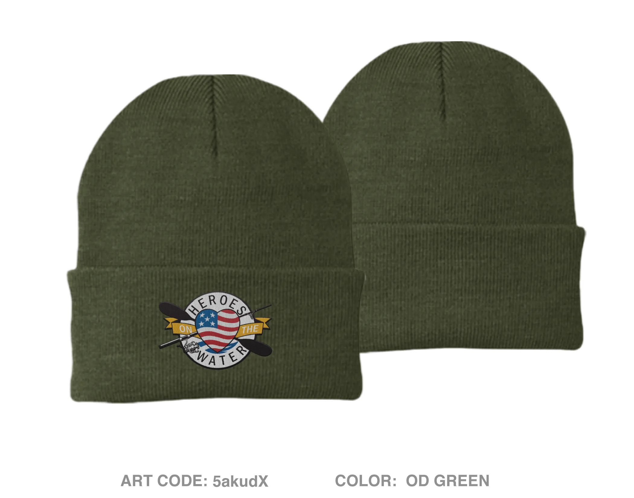 Heroes on the Water - Avila Beach Chapter Fundraising Collection Embroidered Knit Beanie - 5akudX