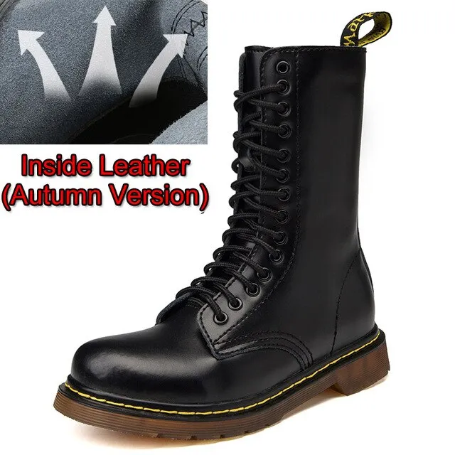 High Quality Popular Motocycle Boots Men Winter High-Top Combat Boots Men Leather for Men Casual Luxury Military Boots Army