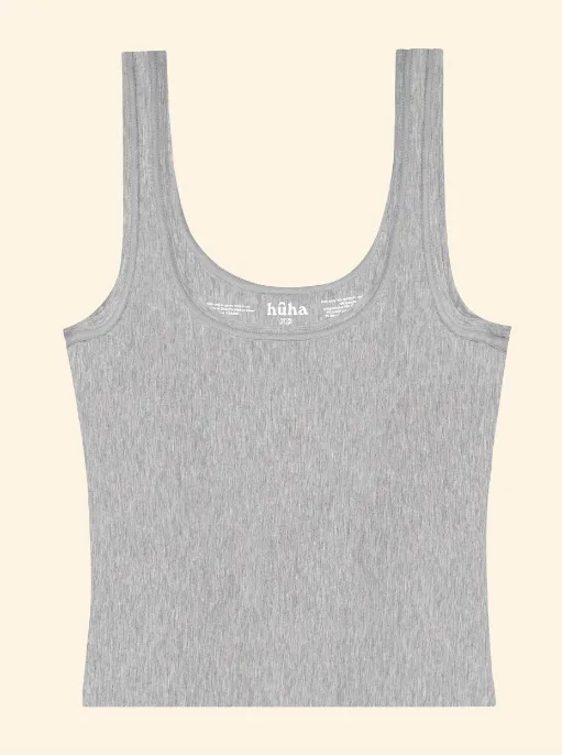 Huha - Sporty Crop Tank | Grey