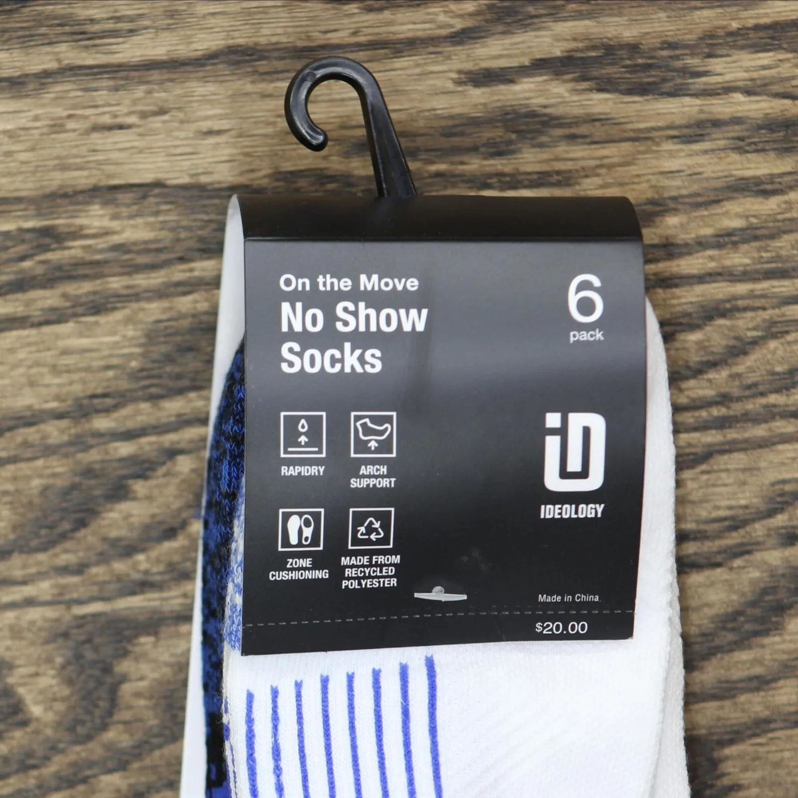 Id Ideology Men's 6-Pk. Rapidry No-Show Socks 100150923