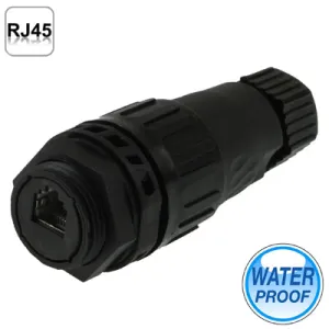 IP68 Shielded RJ45 Waterproof Connector, Cable Diameter: 5mm
