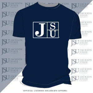 Jackson St. | BOX LOGO Navy Unisex Tees (**)